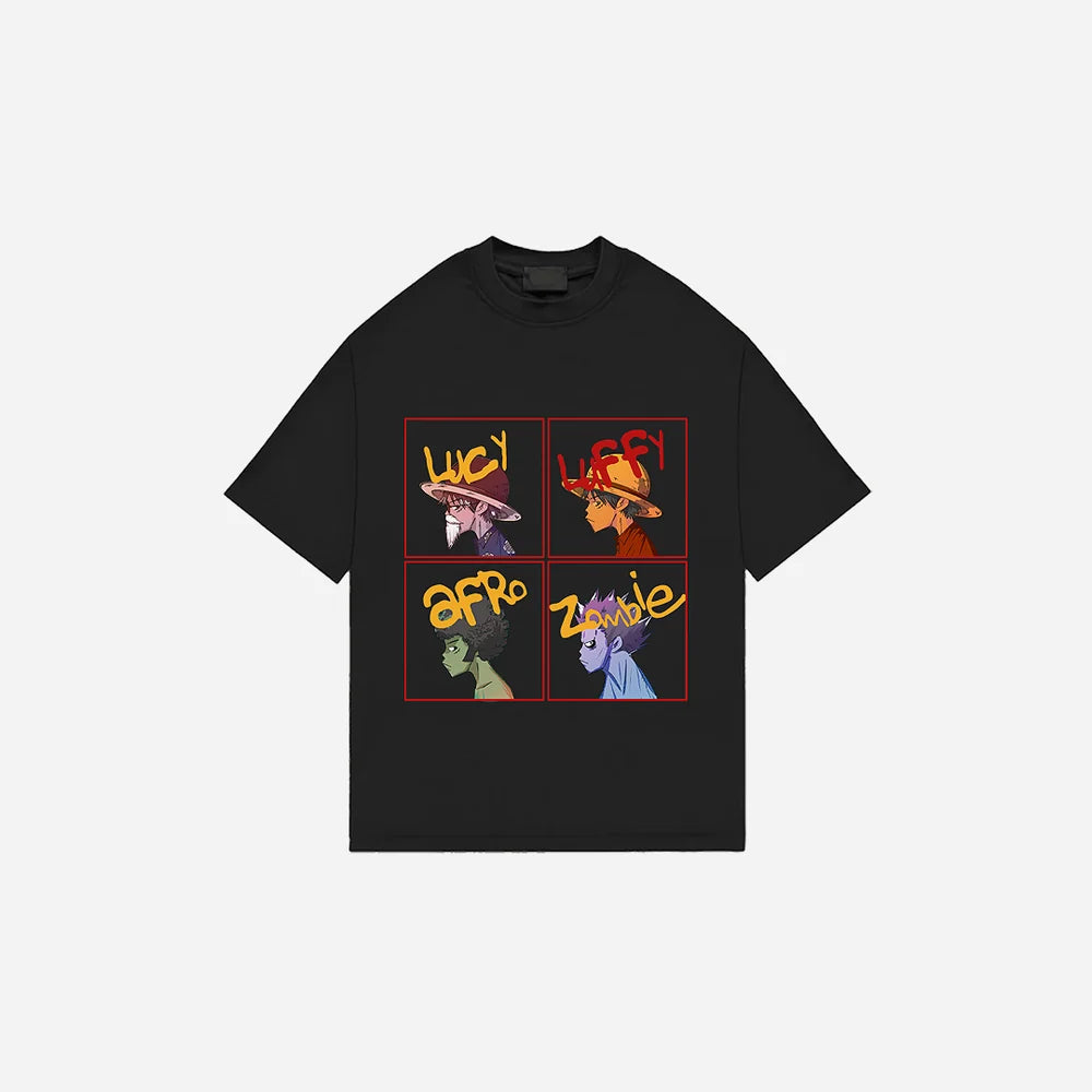 Captain 4-Panel Black Oversized Tee
