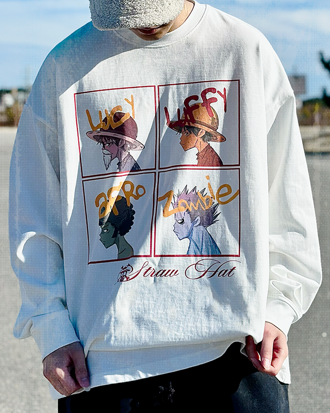 Captain 4 Panel White Long Sleeve