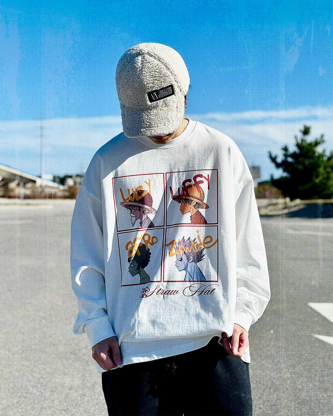 Captain 4 Panel White Long Sleeve
