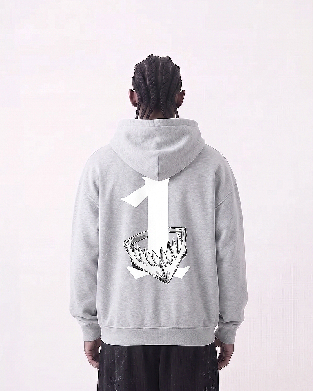 Numero 1 Flower Grey Hoodie