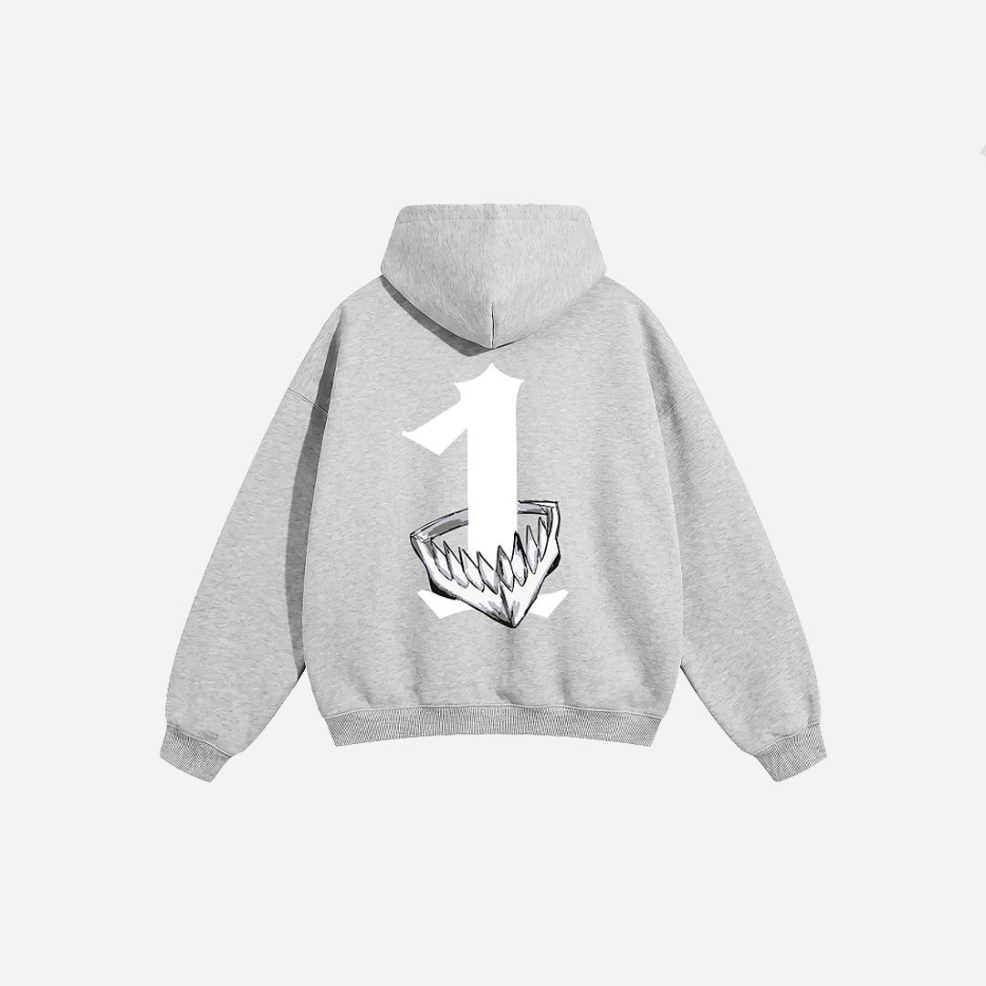 Numero 1 Flower Grey Hoodie