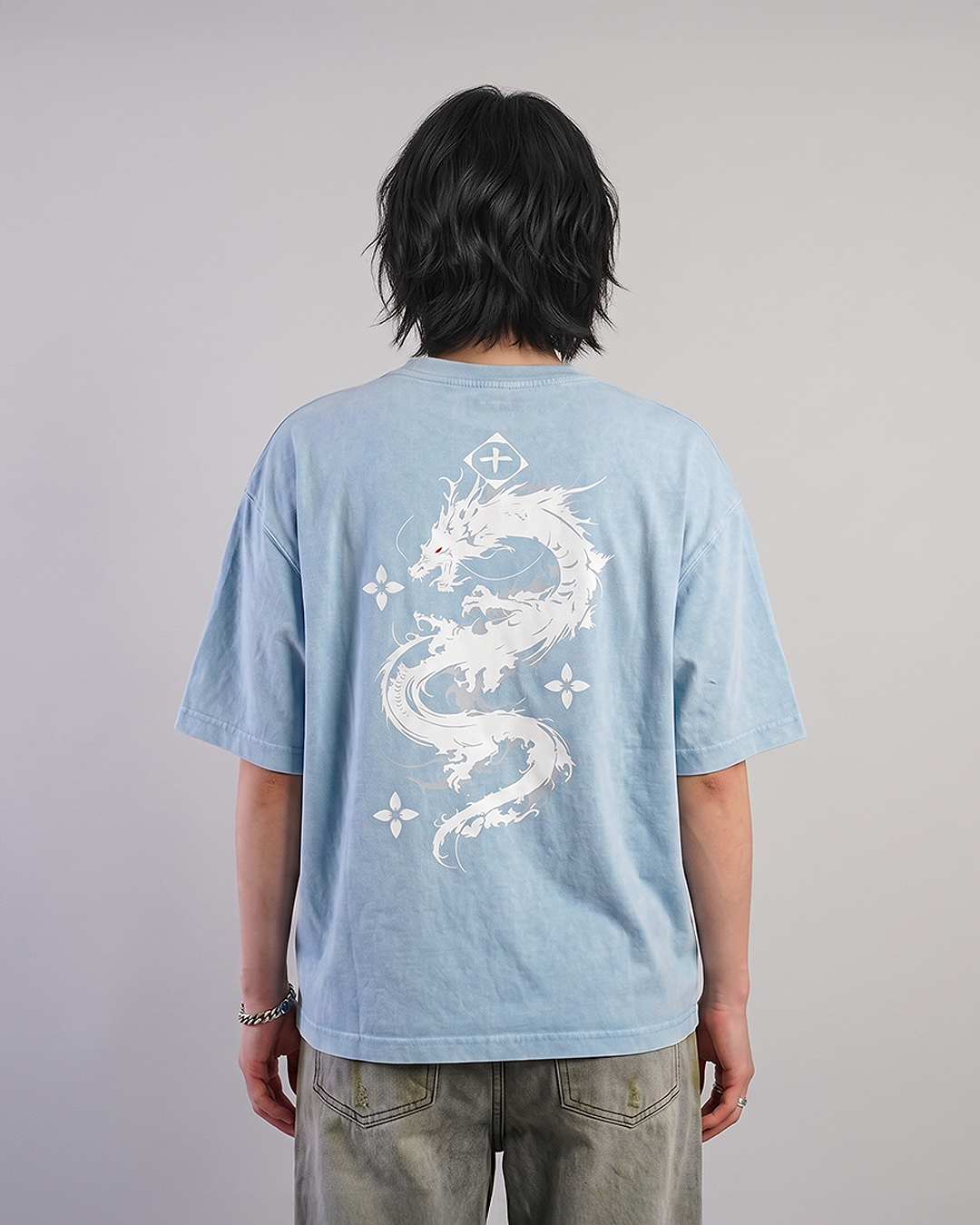 Ice Serpent Baby Blue Washed Tee