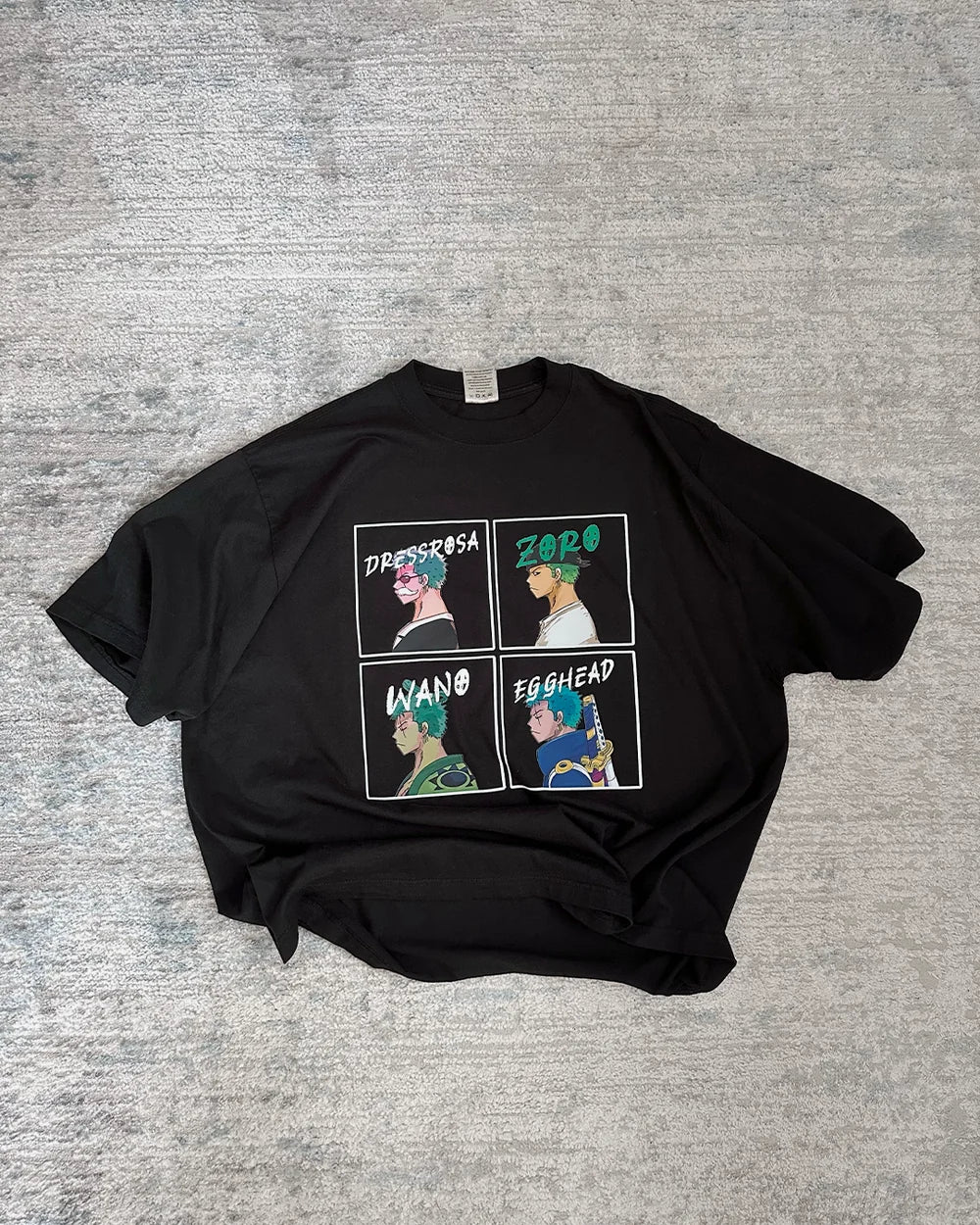 Zoro 4-Panel Black Oversized Tee