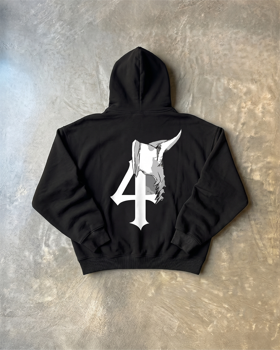Numero 4 Black Hoodie