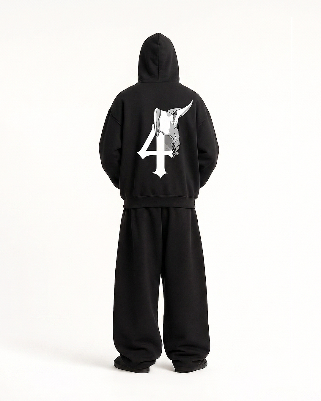 Numero 4 Black Hoodie