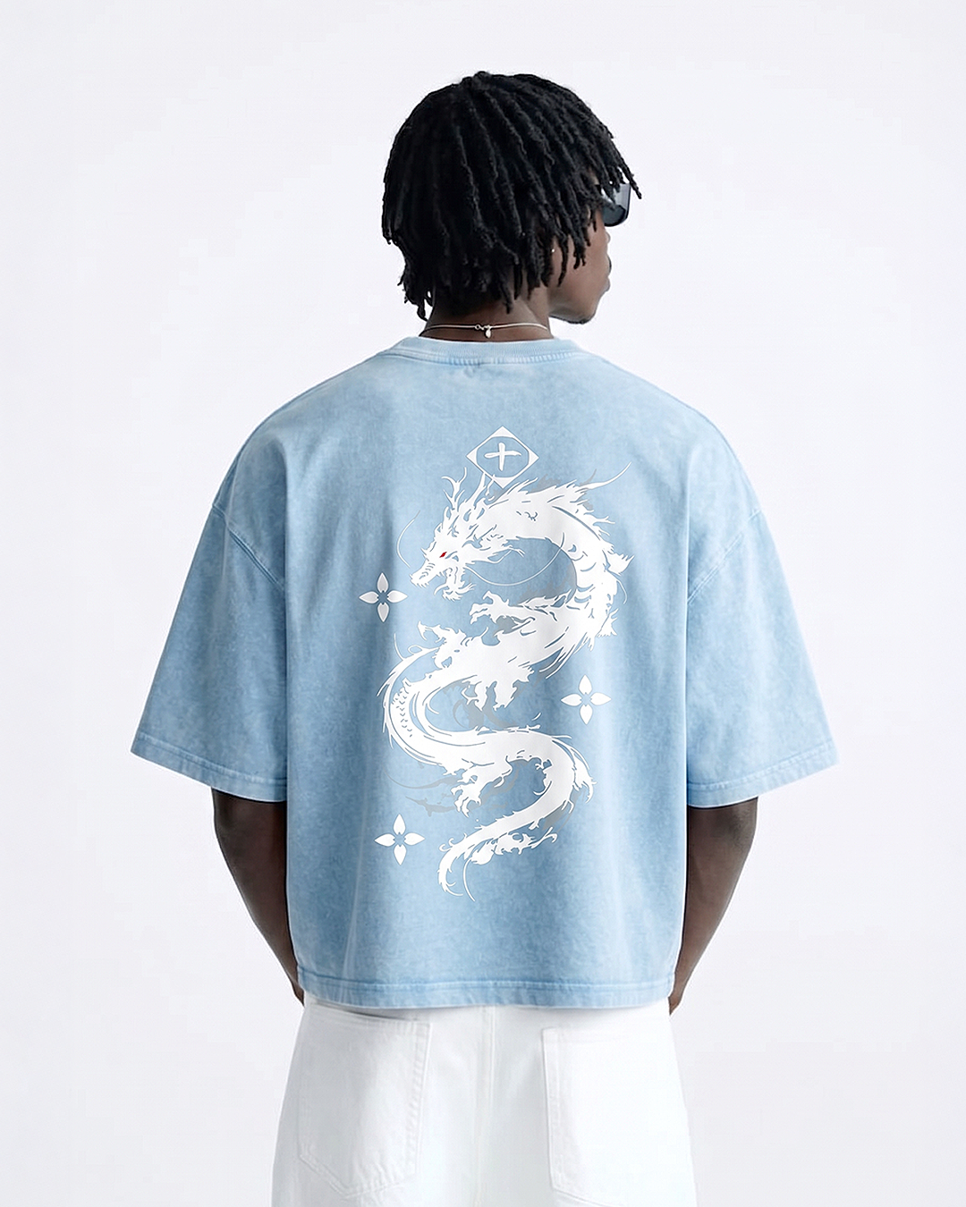 Ice Serpent Baby Blue Washed Tee