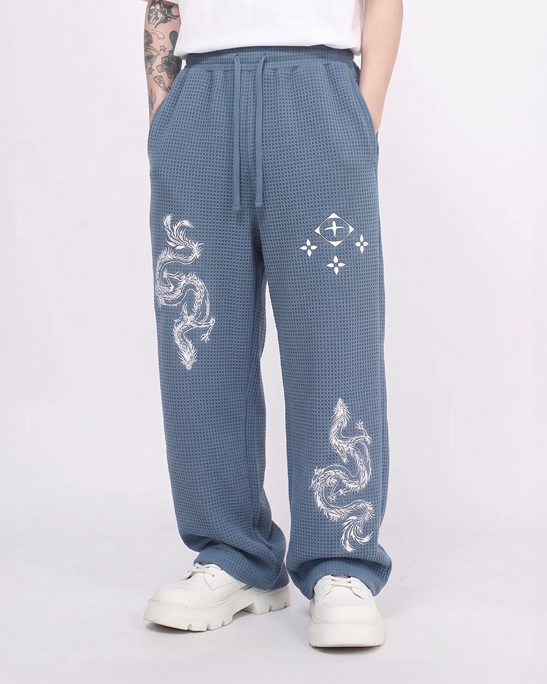 Ice Serpent Slate Waffle Knit Sweats