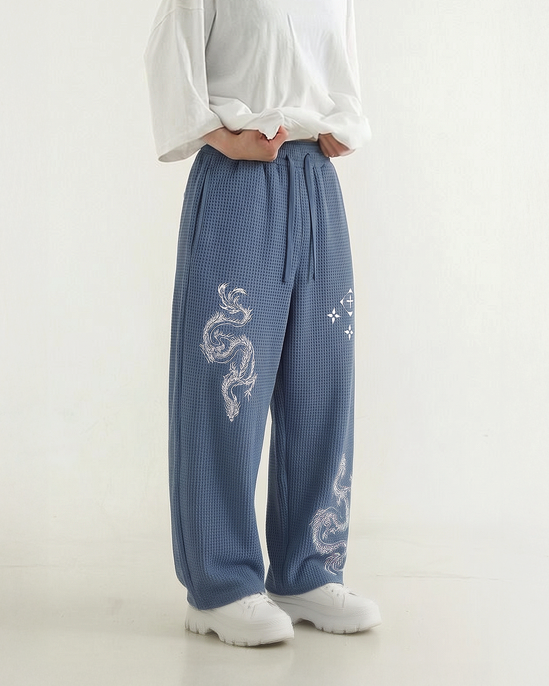 Ice Serpent Slate Waffle Knit Sweats